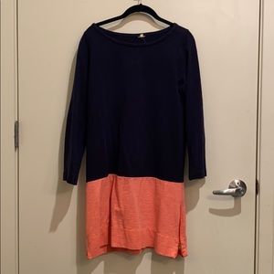 Blue/Salmon block dress